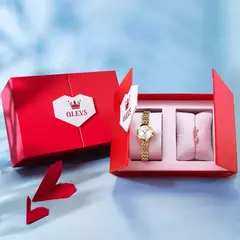 OLEVS-Relógio de pulso impermeável para mulheres, luxo, marca superior, elegante, moda, dourado, original, simples, quartzo, senhoras na internet
