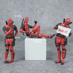 6 decoração de mesa deadpool carro escritório em casa 8cm X-MAN engraçado bonito figura modelo brinquedos - loja online