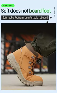 Sapatos de aço impermeável para homens, botas de trabalho, sapatos de segurança, botões rotativos, botas masculinas, sapatos protetores à prova de perfuração, tamanho grande, 48