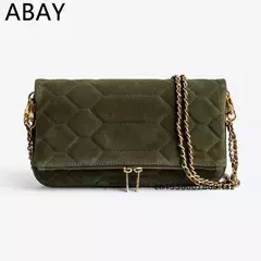 Decoração Metal Chain Strap PU Envelope Handbag para Mulheres, Designer de Luxo Crossbody Bags, Couro 2 Cadeia, Senhoras - Wolf Magazine