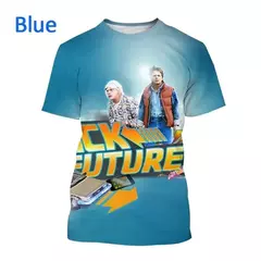 Camiseta Estampada 3D Homem e Mulher De Volta Para o Futuro, Streetwear com decote O, Moda Casual, Esportes, Menino, Menina, Tops Engraçados, Verão na internet
