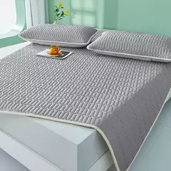 Imagem do Capa de colchão de tecido gelo com sensação legal, lençol individual/duplo/queen, verão, almofada legal, faixa elástica, quatro cantos, colchas