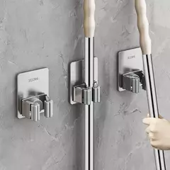 Ganchos Multiuso Gancho Adesivo de Parede Pendurado Mop Rack Vassoura Gancho de Vassoura de Cozinha Organização da Casa de Banho Acessórios Organizador de Casa - loja online