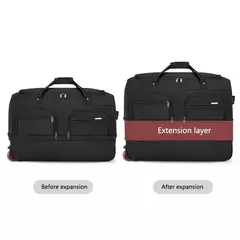 Bolsa de viagem de grande capacidade, tecido oxford, dobrável, repelente de água, resistente ao desgaste, bolsa de bagagem expansível, bolsa de negócios - comprar online