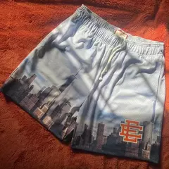 Edalson-shorts estampados florais clássicos para homens, shorts básicos de malha para academia, basquete, praia, novo design de verão