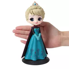 Bandai original qposket disney princesa modelo colecionável congelado elsa anna coroação estilo figura de ação brinquedos presente para crianças na internet