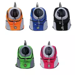 Novo ombro duplo portátil mochila de viagem ao ar livre pet cão transportadora saco dianteiro do cão de estimação mochila malha na internet