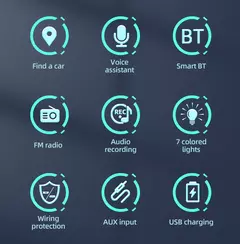 Bqcc 1din mp3 autoradio fm usb tf aux entrada rádio estéreo bluetooth power proteger 7 luzes coloridas duplo usb multimídia áudio do carro - Wolf Magazine