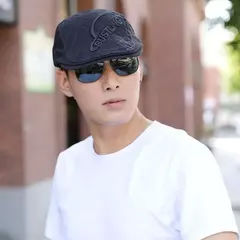 Chapéu de boina de algodão masculino, boina casual respirável de jornaleiro, boina de taxista, primavera, verão, outono - loja online