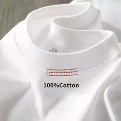 Camiseta de manga curta com gola em o, tops coreanos com tudo o que combina, camisa casual feminina, monocromática, básica, 100% algodão, preta, branca, verão - Wolf Magazine