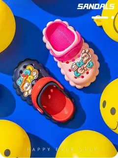 Sandálias Respiráveis Antiderrapantes para Crianças, Sapatos de Bebê, Buraco, Meninos e Meninas, Interior, Sola Macia, Jardim, Infantil, Verão - loja online
