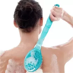 Escova macia do banho do cabelo com punho longo, 1pc, acessórios do banheiro, corpo, lama, chuveiro, massagem - comprar online