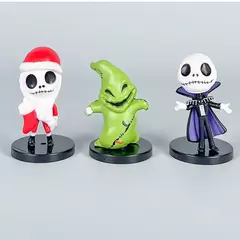 10-20 pçs/lote o pesadelo antes do natal 7cm mini figura jack skellington horrível engraçado boneca de halloween modelo ornamentos brinquedos