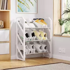 Criativo Home Shoe Cabinet, 3 Camada De Armazenamento Rack, Montagem Porta Do Quarto, Caixa De Sapato, Classificação E Armazenamento Rack, Produtos Domésticos - comprar online