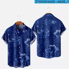 Moda masculina verão t-shirts havaiano impressão 3d aconchegante casual um botão camisas de manga curta praia camisas de grandes dimensões - loja online