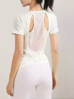 T-shirt de manga curta para mulheres, roupas esportivas soltas, tamanho grande, seco, em execução, fitness, verão, novo, 2024 - comprar online
