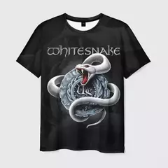 Heavy Metal Rock Whitesnake Band T-shirt para homens e mulheres, impressão 3D, moda hip hop, camiseta de manga curta, camiseta com o pescoço, roupas de verão