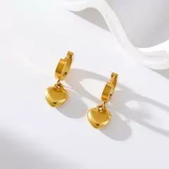 Eilieck 316l aço inoxidável coração amor colar pulseiras brincos conjunto para mulheres nova moda 18k banhado a ouro jóias à prova dwaterproof água - comprar online