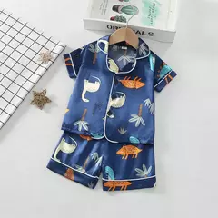 Conjunto de camisas e shorts pijamas infantis, roupa casual infantil, traje de criança, pijama de verão, crianças, meninos, crianças, novo, 2 peças na internet