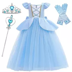 Rapunzel vestido para meninas cinderela belle vestir-se fantasia crianças aniversário princesa traje crianças roupas de festa de halloween 3-10y na internet