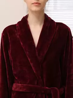Camisola Nobre Flanela Preta, Longo Robe Termal, Conjunto de Pijamas com Calças, Roupa de Casa, Luxo, Outono, Inverno - Wolf Magazine