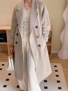Casaco de Cashmere Camel Classic, casaco de lã de comprimento médio, novo, 101801, outono e inverno - comprar online