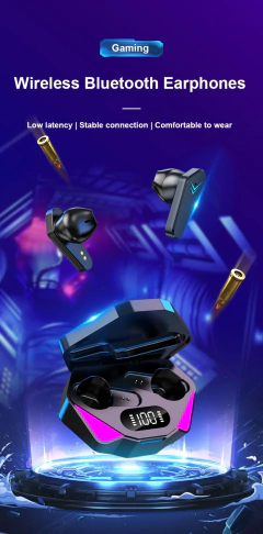 Auscultadores Bluetooth, TWS Gaming Earbuds, Auscultadores sem fios com microfone, Headset HiFi estéreo Bass Audio Sound 9D, para Xiaomi Lenovo na internet