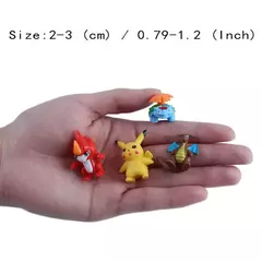 Pokémon Pikachu Mini Action Figure Model Toy para Crianças, Bonecas Coletivas Anime, Presentes de Aniversário, Não Repetindo, 24 Unidades, Conjunto, 2-3cm na internet