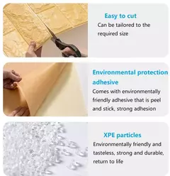 1/3/5/10 m 3d auto-adesivo papel de parede adesivos 3m tijolo adesivos de parede decoração de casa papel de parede para paredes diy quarto - loja online
