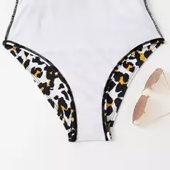 OIINAA-maiô feminino de peça única, maiô sexy sólido plissado, bodysuit estampado leopardo, conjunto de biquíni, moda verão, moda praia nova - comprar online