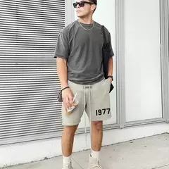 Shorts esportivos masculinos casuais de algodão, streetwear hip-hop, corredor solto, moletom masculino de ginástica, bottoms de corrida, verão