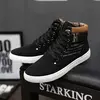 Sapato retrô de skate plataforma masculino, bota casual com renda, top alto, versão coreana, nova moda, outono, 2022