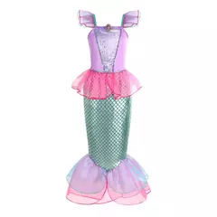 Sereia vestido de festa de aniversário verão menina sereia traje carnaval anime cosplay outfits 2-10 anos crianças fantasia disfarce vestido de baile - Wolf Magazine