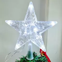 Lâmpada LED para árvore de natal, enfeites de estrelas, decorações para casa, árvores de natal, ano novo 2024 na internet