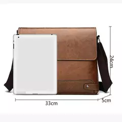 Maleta de couro PU para homens, sacola nova, bolsa de computador retro, designer lateral, bolsa crossbody mensageiro, bolsa de ombro portátil - comprar online
