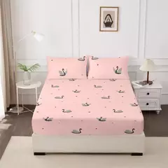 Imagem do Capa de cama para quarto, 3 peças, conjunto de lençóis estampados (um lençol e duas fronhas) Una Sábana Y Dos Fundas De Almohada