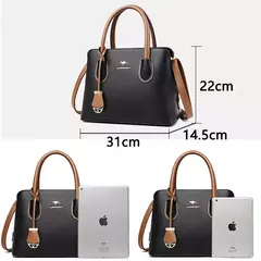Sacos Crossbody de couro de qualidade para mulheres Sacola de grande capacidade 2 camadas Bolsas de luxo Sacos de grife 2024 - Wolf Magazine