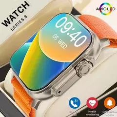 Relógio inteligente T10 Ultra 2 Masculino, Tela AMOLED, Bússola NFC, Impermeável, Apple Watch, IWO Ultra 8, 49mm, Série 8, 2.3 ", 2024 na internet