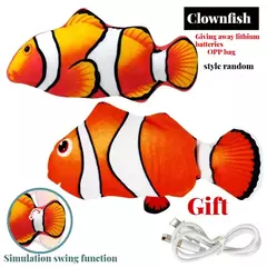 Imagem do Brinquedo elétrico para gatos, brinquedo para animais de estimação, simulação de balanço de peixe, gatinho, dança, brinquedo engraçado, gatos, mastigar, suprimentos de jogo, carregamento usb