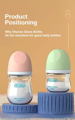 Mamadeiras de leite antiflatulência recém-nascidas, Mamadeira, Vidro, Sem BPA, 90ml, 160ml, 1pc - Wolf Magazine