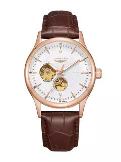 Relógio de pulso mecânico automático masculino, relógio estilo elegante, esqueleto de roma - comprar online