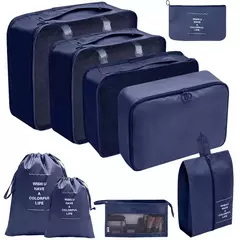 Travel Organizer Storage Bags Set, Mala de Embalagem Cubos, Casos Portáteis, Bagagem, Roupas, Bolsa Arrumada, Dobrável, 7 Pcs, 8 Pcs, 9 Pcs, 10 Pcs - comprar online