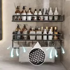 Cremalheira fixada na parede do armazenamento para o banheiro, mesa de vestir, barra de toalha, toalheiro do banho, moderno - Wolf Magazine