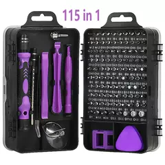 Conjunto de chave de fenda de precisão 115 peças, kit de ferramentas de reparo eletrônico, adequado para iphone, computadores, laptops, telefones celulares, macs, tablets, diy em casa, consoles de jogos, óculos, relógios, bolsas, etc. - loja online