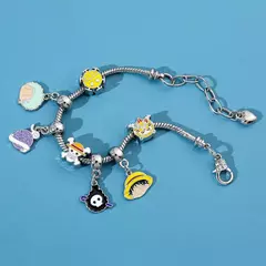 Imagem do Pulseiras de uma peça anime figura macaco d. Luffy pirata contas correntes diy encantos pulseira para mulheres jóias presentes de festa
