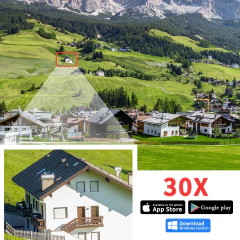 Imagem do ASECAM 8MP 4K Camera de Segurança PTZ 30x Zoom óptico Onvif h.265 POE áudio IMX415 Detecção de Veículos Rastreamento humano Externa 360 Câmera de Vigilância Protocolo Hikvision Do Brasil