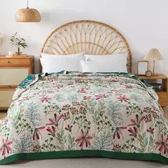 Colcha na cama de algodão puro gaze toalha colcha decoração sofá capa cobertor verão resfriamento nap capa colcha 200*230cm - loja online