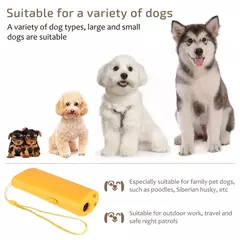 3 em 1 Anti Barking Stop Bark Dog Training Device Dog Training Repeller Control LED Ultrasonic Anti Bark Barking - loja online