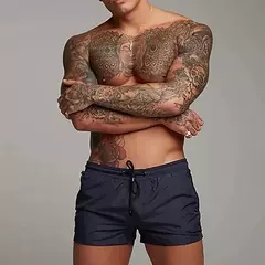 Calção de banho masculino, verão, shorts praia, calção boxer, maiô - loja online