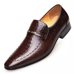Mens PU Sapatos De Couro De Luxo Crocodilo Padrão Homens Vestido De Negócios Sapatos Casual Sapato Social Masculino Calçado De Casamento Zapatos Hombre - comprar online
